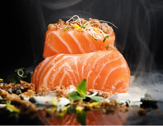 salmon sashimi